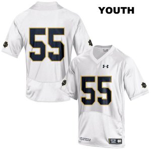 Notre Dame Fighting Irish Youth Jarrett Patterson #55 White Under Armour No Name Authentic Stitched College NCAA Football Jersey URP4599EU